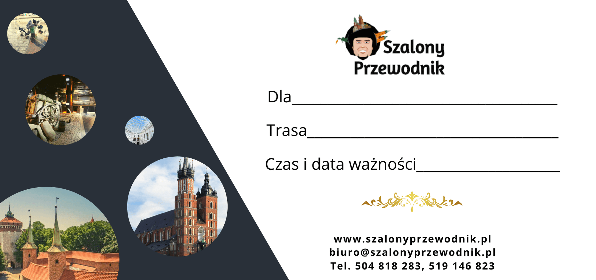 Voucher Prezentowy na zwiedzanie Krakowa